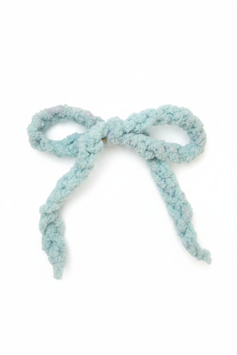 Crochet green bow