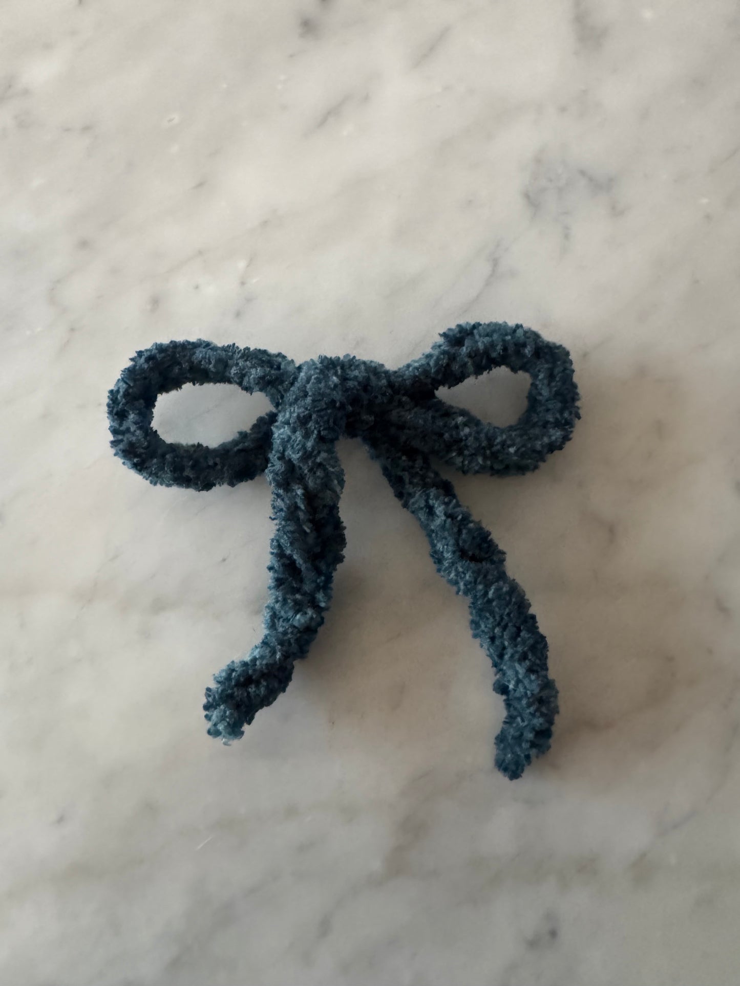 dark blue bow