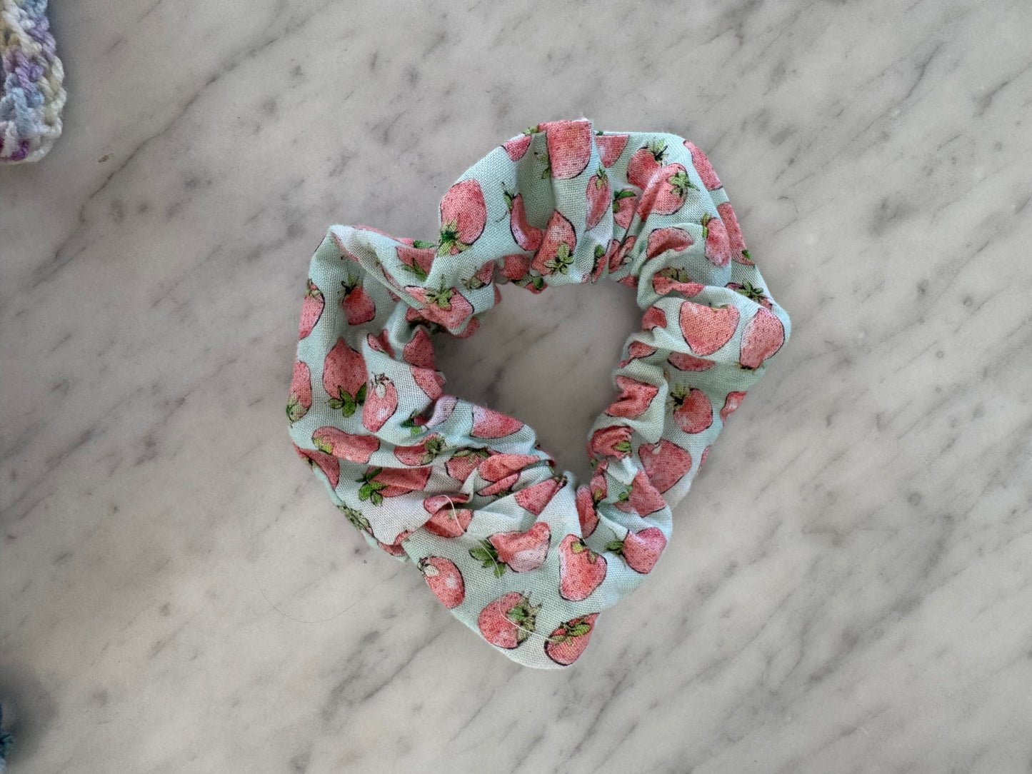 strawberry scrunchie