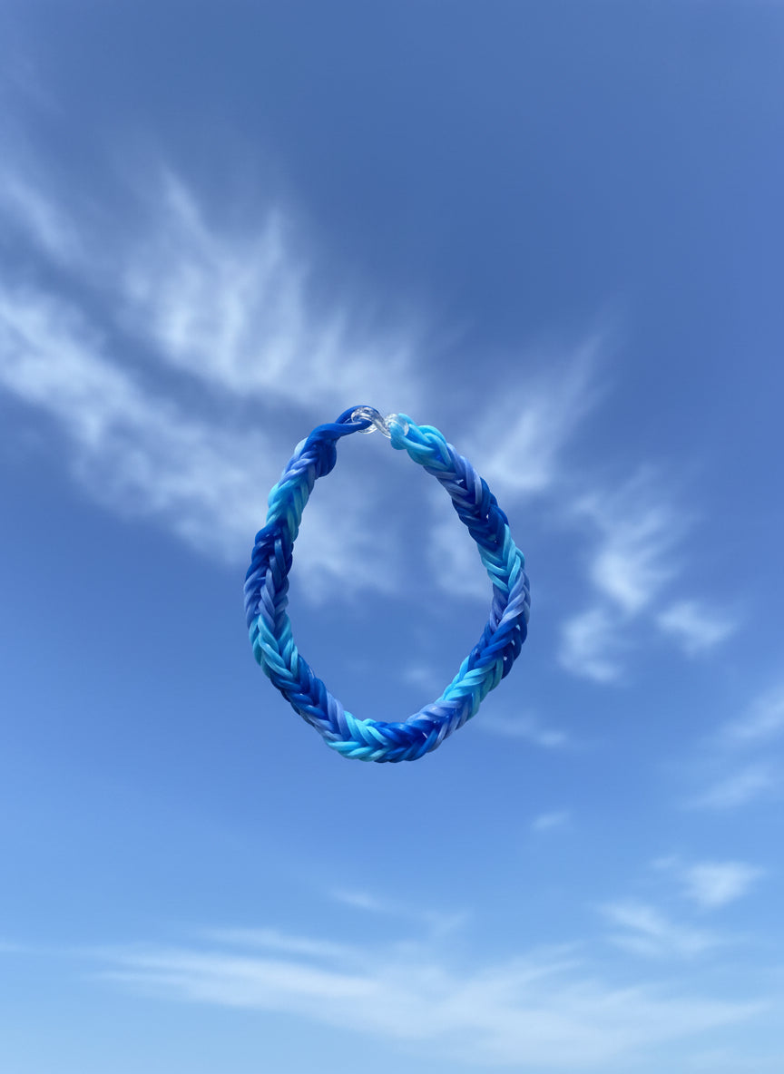 blue loom band bracelet