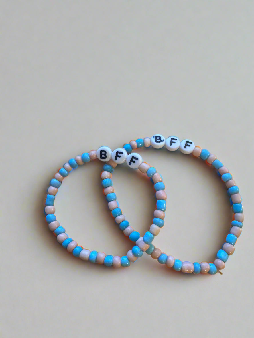 orange and blue bracelet