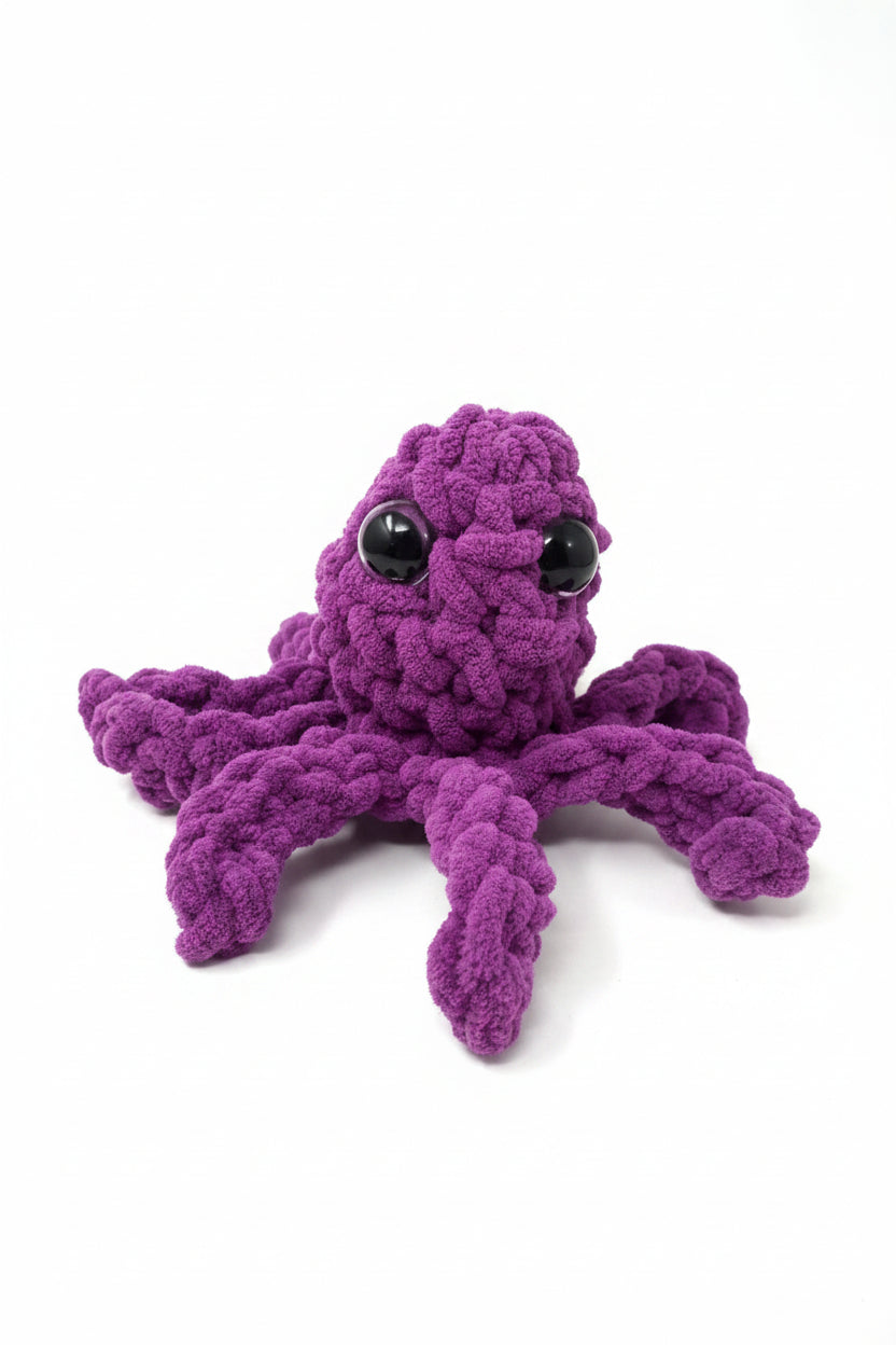 Crochet purple octopus